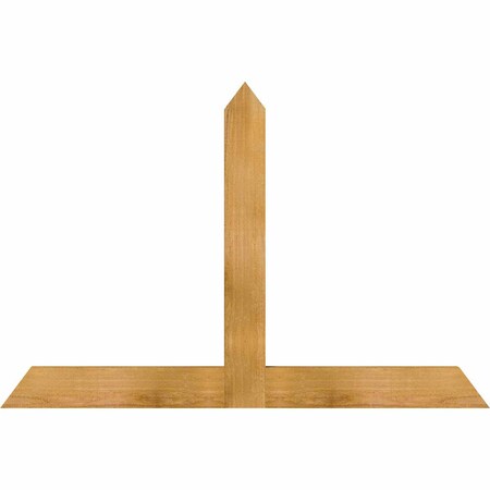 Ekena Millwork Portland Rough Sawn Timber Gable Bracket, Western Red Cedar, 48"W x 32"H x 2"D x 4"F, 16/12 Pitch GBW048X32X0204POR00RWR